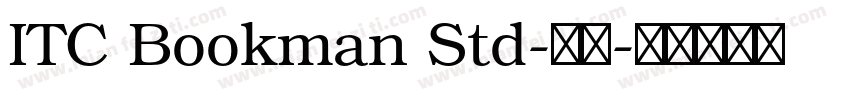ITC Bookman Std-常规字体转换
